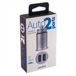 АЗУ Perfeo AUTO 2, 2USB, 2.4A